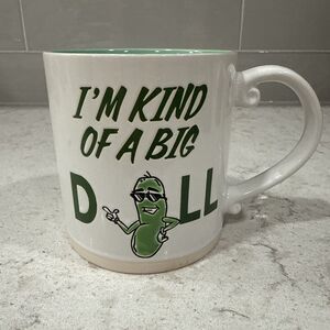 I’M KIND OF A BIG DILL Hand Painted 21oz Spectrum Designz PICKLE Mug 2024 Green